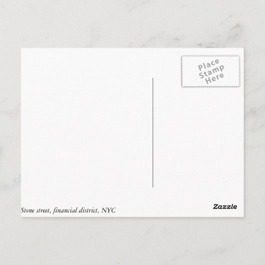 Stone street briefkaart (Achterkant)