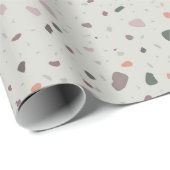 Stone Terrazzo Pattern Cadeaupapier (Rol Hoek)