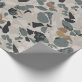 Stone Terrazzo Pattern Cadeaupapier (Hoek)