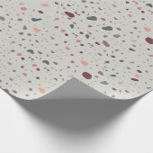 Stone Terrazzo Pattern Cadeaupapier (Hoek)