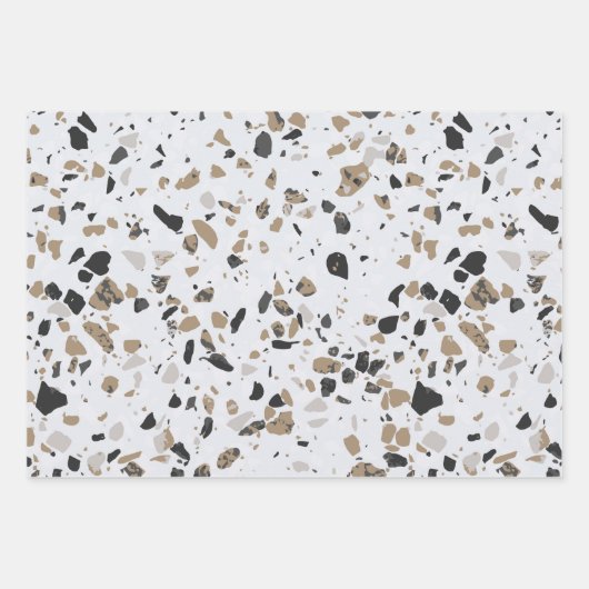 Stone Terrazzo Pattern Inpakpapier Vel (Voorkant 2)