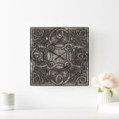 Stone Texture Celtic Knot Wall Clock Vierkante Klok (Huis)