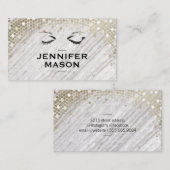 Stone Texture Sequin Accent Eye Lashes Visitekaartje (Voorkant / Achterkant)