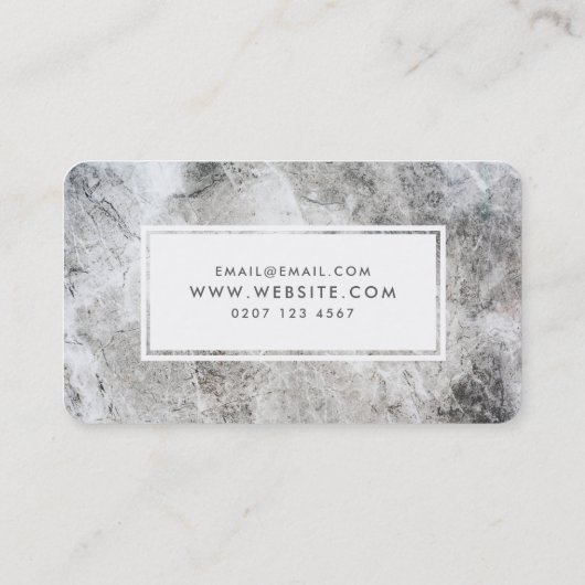 Stone Texture Simple Moderne Interior Designer Visitekaartje (Achterkant)