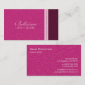 Stone Textured Fuschia Visitekaartje (horz) (Voorkant / Achterkant)