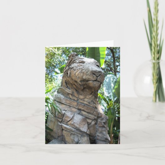 Stone Tiger op een blanco briefkaart (Voorkant)