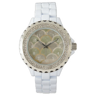 Stone Tile Design van Chariklia Zarris Horloge