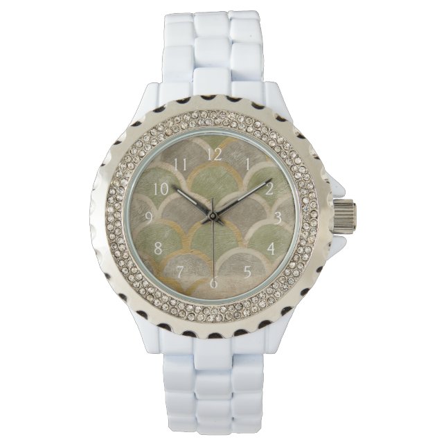 Stone Tile Design van Chariklia Zarris Horloge (Voorkant)