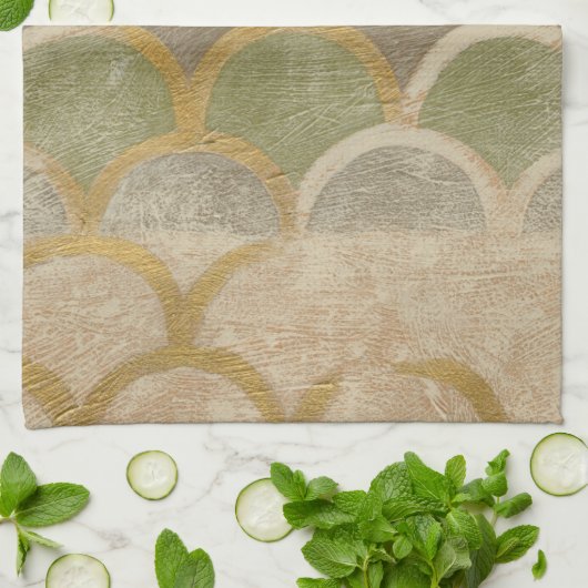 Stone Tile Design van Chariklia Zarris Theedoek (Gevouwen)