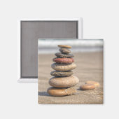 Stone toren op strand magneet (Voorkant / Achterkant)