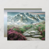 Stone trap naar boven van de bergen briefkaart (Voorkant / Achterkant)