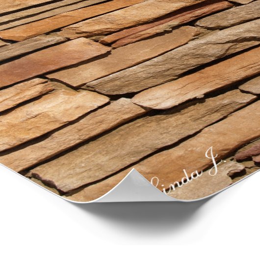 Stone Wall Background Canvas of Poster (Hoek)