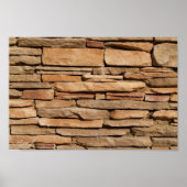 Stone Wall Background Canvas of Poster (Voorkant)