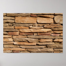 Stone Wall Background Canvas of Poster