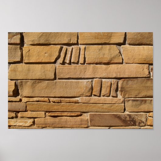 Stone Wall Background Canvas of Poster (Voorkant)