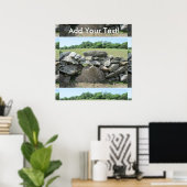 Stone Wall Block Island Poster (Thuiskantoor)