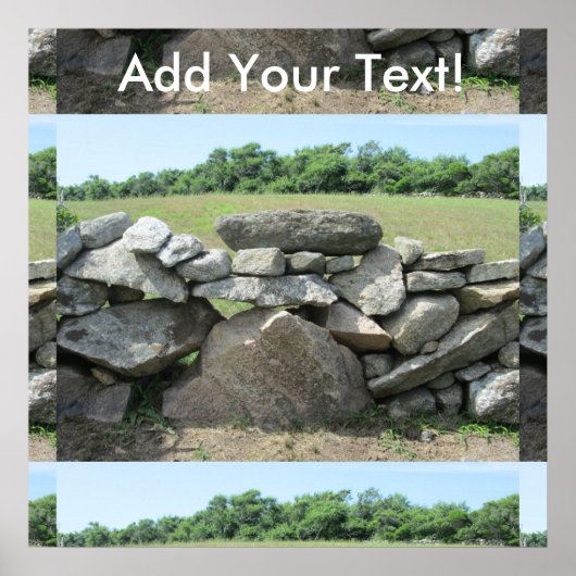 Stone Wall Block Island Poster (Voorkant)