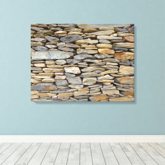 Stone Wall Canvas Afdruk (Insitu (Houten vloer))
