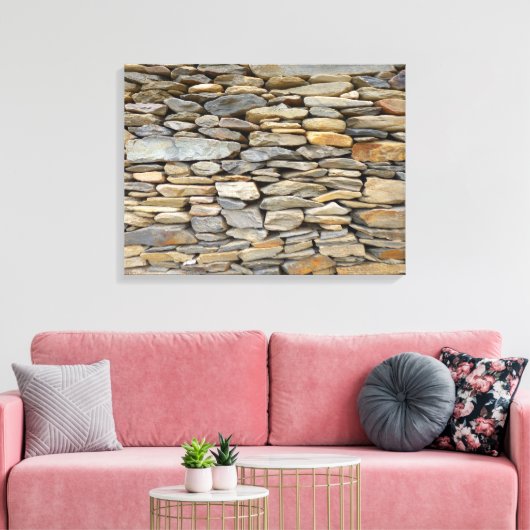 Stone Wall Canvas Afdruk (Insitu (Woonkamer))
