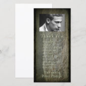 Stone wall Foto Lijst Sympathie Hartelijk dank, P Bedankkaart (Voorkant / Achterkant)