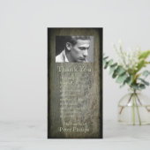 Stone wall Foto Lijst Sympathie Hartelijk dank, P Bedankkaart (Staand voorkant)