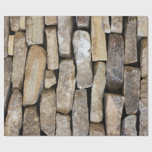 Stone Wall gestapelde Rocks Cadeaupapier (Vlak)