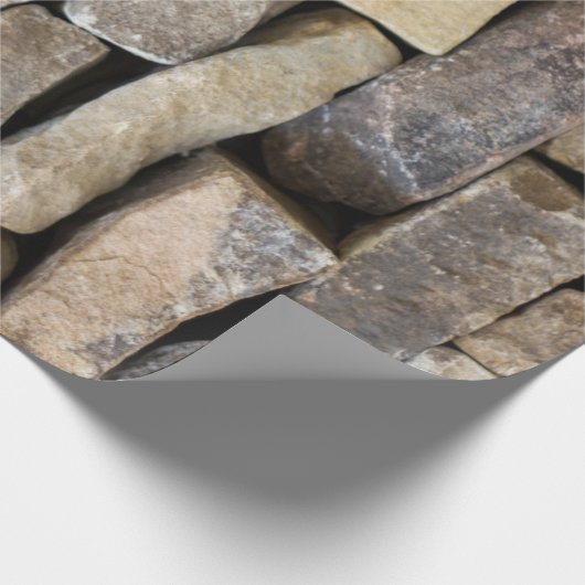 Stone Wall gestapelde Rocks Cadeaupapier (Hoek)
