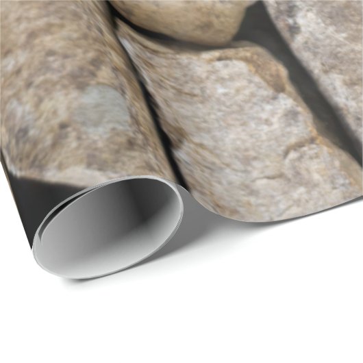 Stone Wall gestapelde Rocks Cadeaupapier (Rol Hoek)