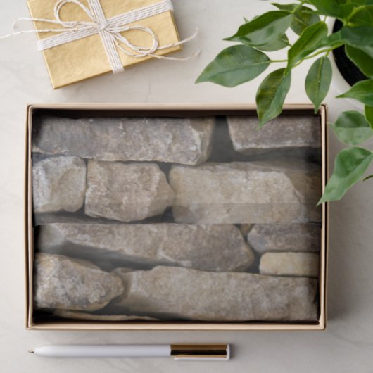 Stone Wall gestapelde Rocks Tissuepapier (Geschenk)