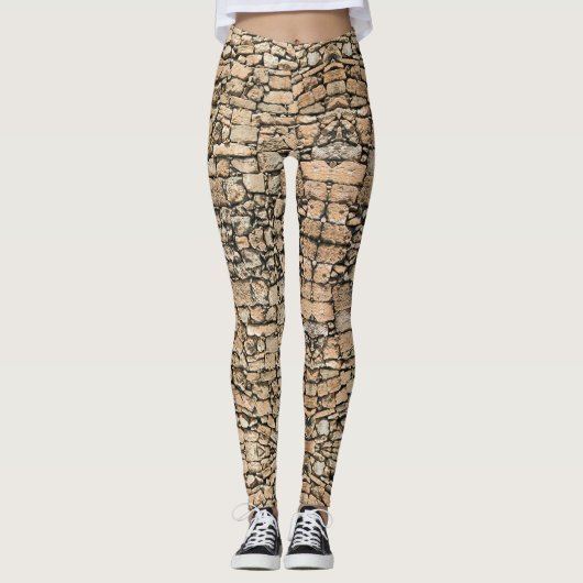 Stone Wall - Power Yoga Leggings (Voorkant)