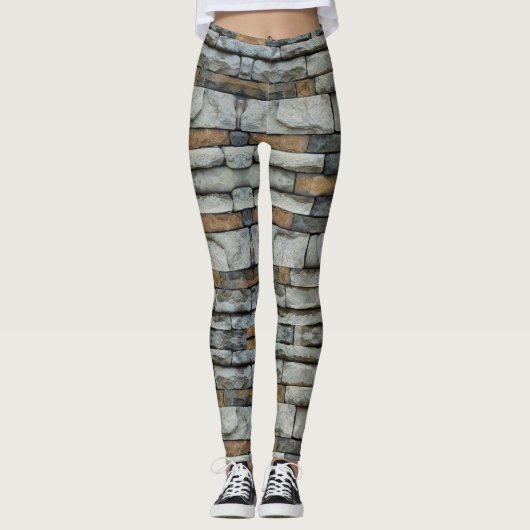 Stone Wall - Power Yoga Leggings (Voorkant)