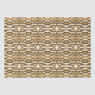 Stone Wall Tan Southwest Rustic geometric Pattern Tissuepapier