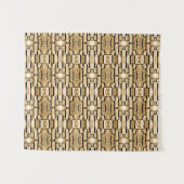 Stone Wall Tan Southwest Rustic geometric Pattern Wandkleed (Voorkant (horizontaal))