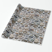 Stone Wall Wrapping Paper Cadeaupapier (Uitgerold)