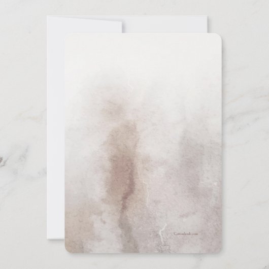 Stone Waterverf Religious Invitation Kaart (Achterkant)