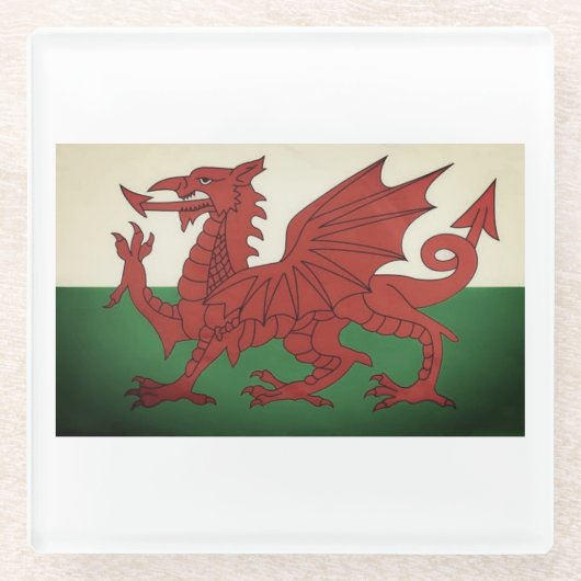 Stone Welsh Dragon Onderzetter Glazen Onderzetter (Voorkant)