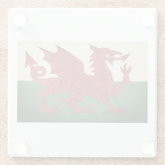 Stone Welsh Dragon Onderzetter Glazen Onderzetter (Achterkant)