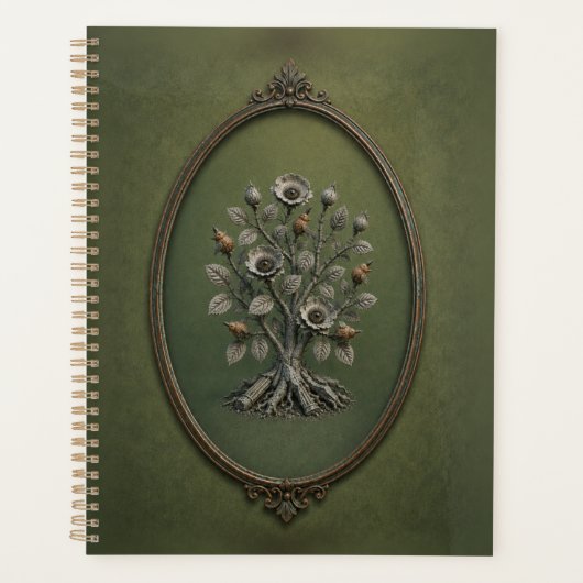 Stone Wild Rose Hardcover Notebook Planner (Voorkant)