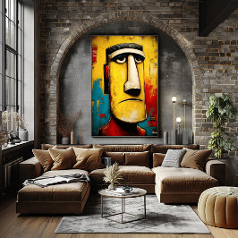 Stone Witness — Hedendaagse Abstract Expressionism Poster