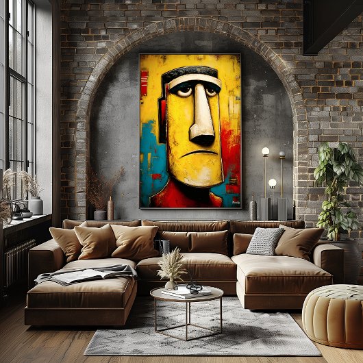 Stone Witness — Hedendaagse Abstract Expressionism Poster