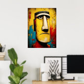 Stone Witness — Hedendaagse Abstract Expressionism Poster (Thuiskantoor)