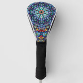 Stone Wonder  Blue Fractal Kaleidoscope Golfheadcover (Voorkant)