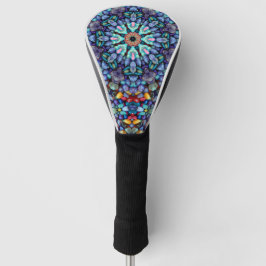 Stone Wonder  Blue Fractal Kaleidoscope Golfheadcover
