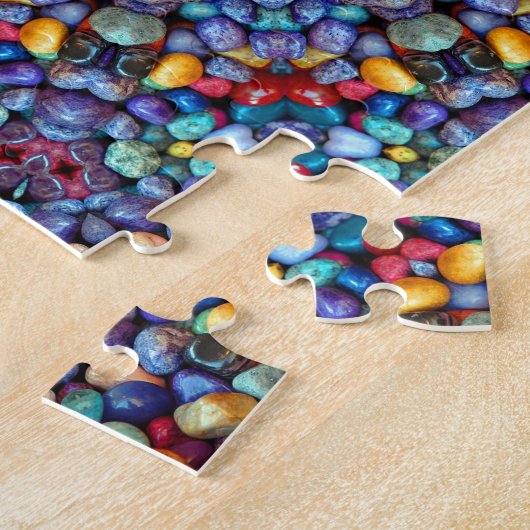 Stone Wonder Blue Fractal Kaleidoscope Legpuzzel (Zijkant)