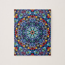 Stone Wonder Blue Fractal Kaleidoscope Legpuzzel