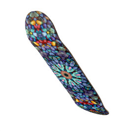 Stone Wonder  Blue Fractal Kaleidoscope Persoonlijk Skateboard