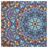 Stone Wonder Blue Fractal Kaleidoscope Stof (Swatch)