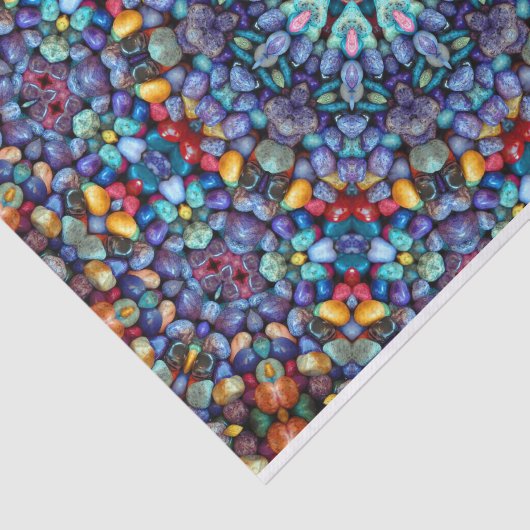 Stone Wonder  Blue Fractal Kaleidoscope Tissuepapier (Detail)