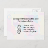 Stoneage Flint Tools - ook bekend als Schrodingers Briefkaart (Voorkant / Achterkant)