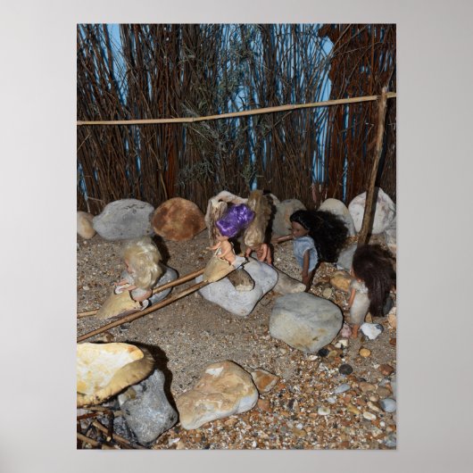 Stoneage kinder spelen. poster (Voorkant)